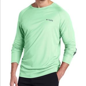 Men’s Columbia Terminal Tackle Shirt Key Lime/Navy